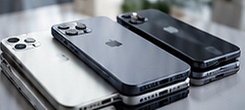 Graded smartphones on a table