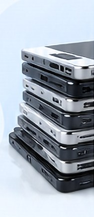 Stack of pre-owned phones